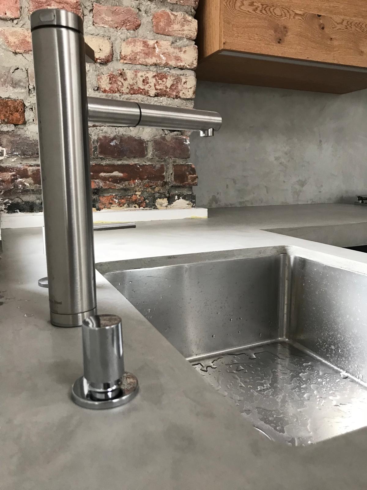 Microcement kitchen counter