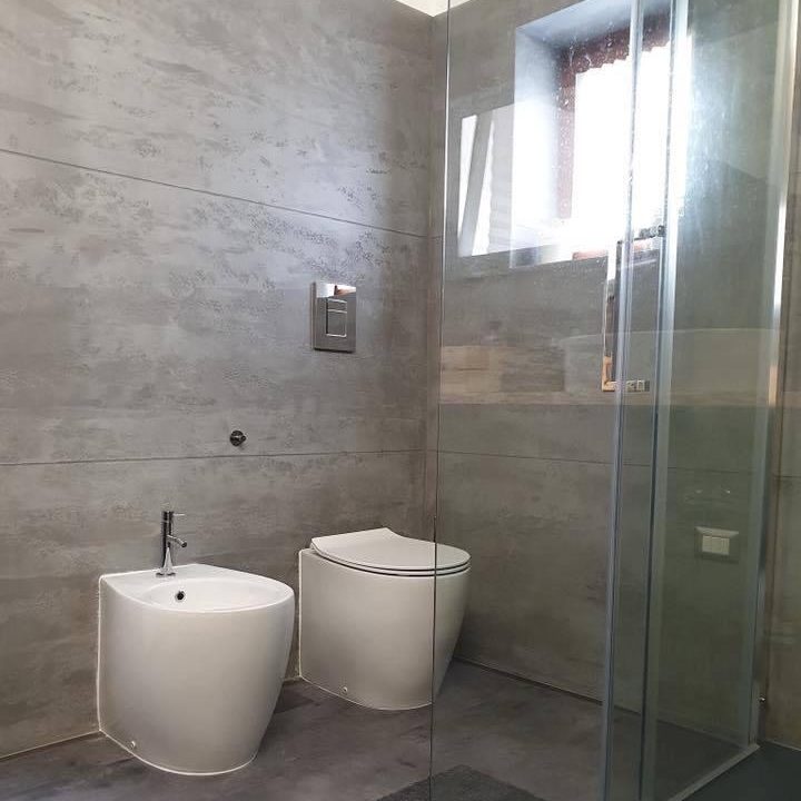 Venetian plaster bathroom